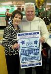 Holding a Hatch Show Print poster commemorating my 40th Opry anniversary with David McCormick